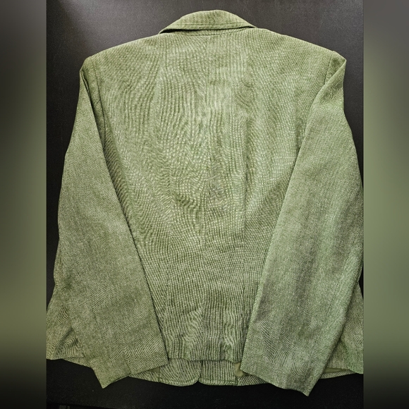 NWT - Linen Blend Coldwater Creek Green Blazer - Size XL - Picture 8 of 10